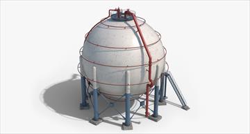 TEKLA structure 3D Spherical Tank  3D Model