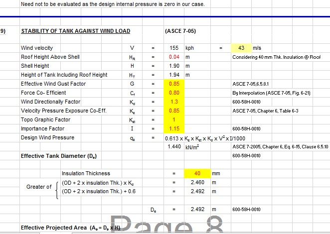 Calculation Books For Storage Tanks Based on API 650 -2005 , 2010 , 2014